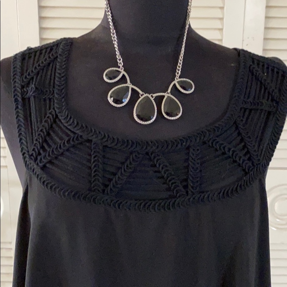 Black and white blouse